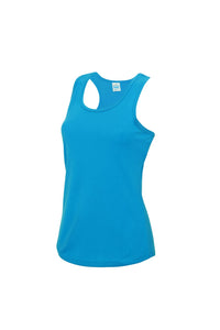 Just Cool Girlie Fit Sports Ladies Vest / Tank Top (Sapphire Blue)