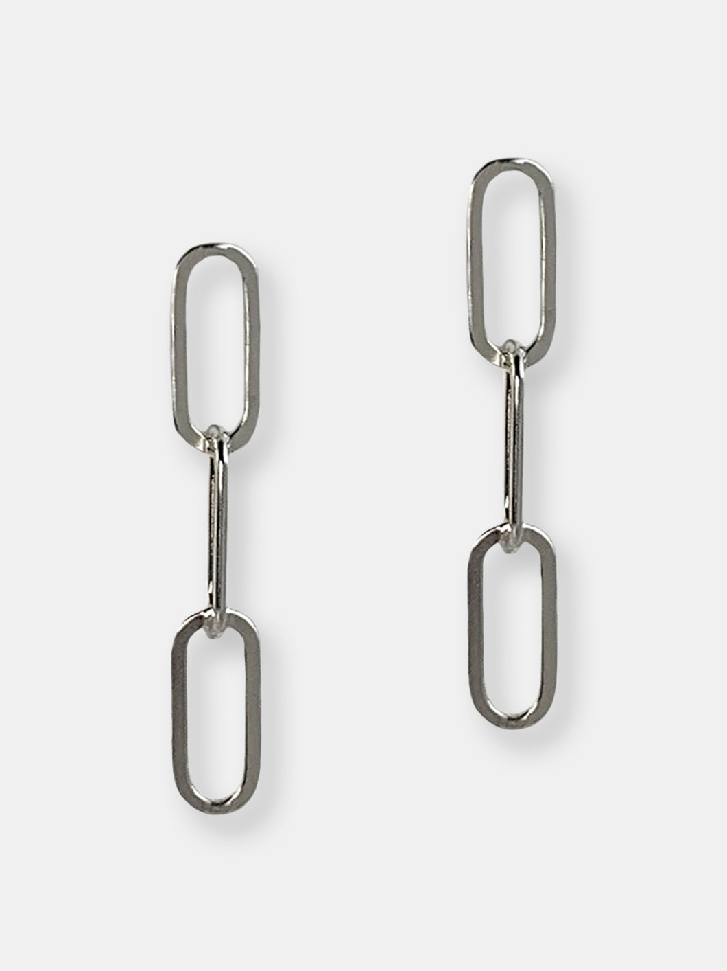 Silver Chain of Command Earrings