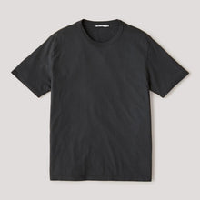 Load image into Gallery viewer, Everyday Recycled Cotton Tee- Straight Hem - Washed Black