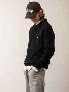 Men Polo Sweater - Black