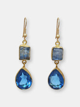 Load image into Gallery viewer, Saro Blue Glass Earrings