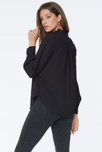 Load image into Gallery viewer, Ruffle Neck Blouse - Black
