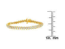 Load image into Gallery viewer, 18K Yellow Gold Round Cut Diamond Spiral Link Bracelet