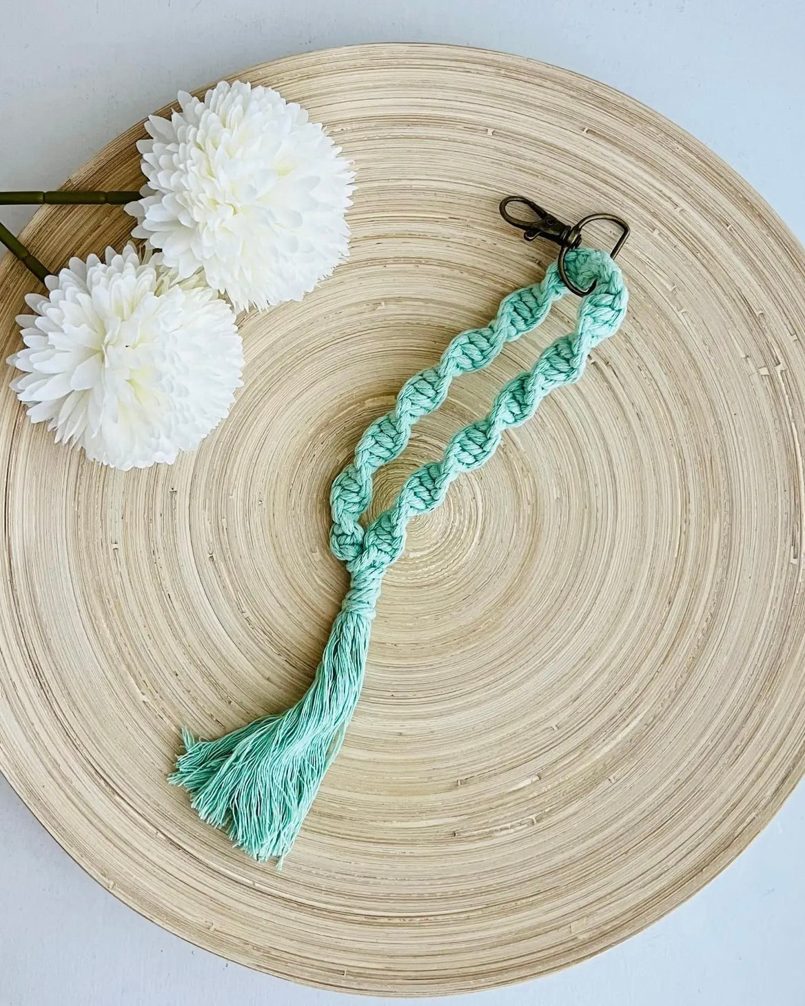 Boho Macrame Wristlet Keychain