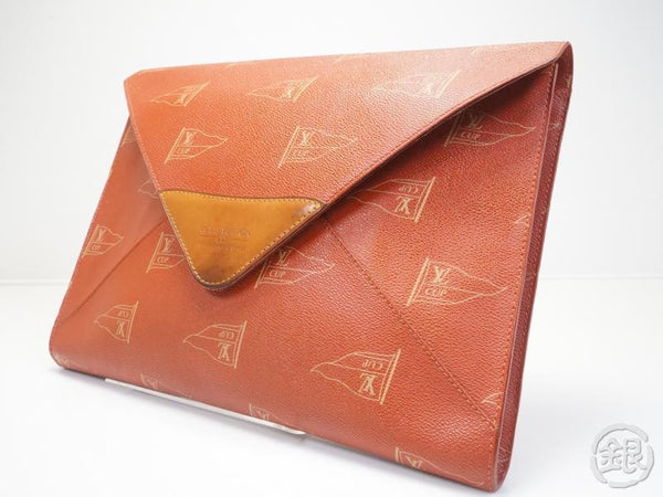AUTHENTIC PRE-OWNED LOUIS VUITTON AMERICA&#39;S CUP 95 RED ENVELOPE CLUTCH – ginza-japan