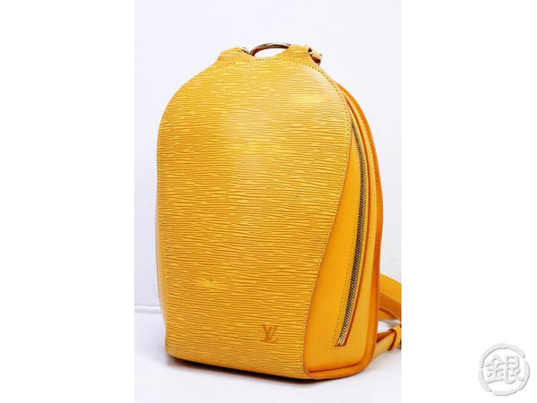 Louis Vuitton, Bags, Authentic Preloved Lv Vintage Mabillon Yellow Epi  Leather Backpack Bag