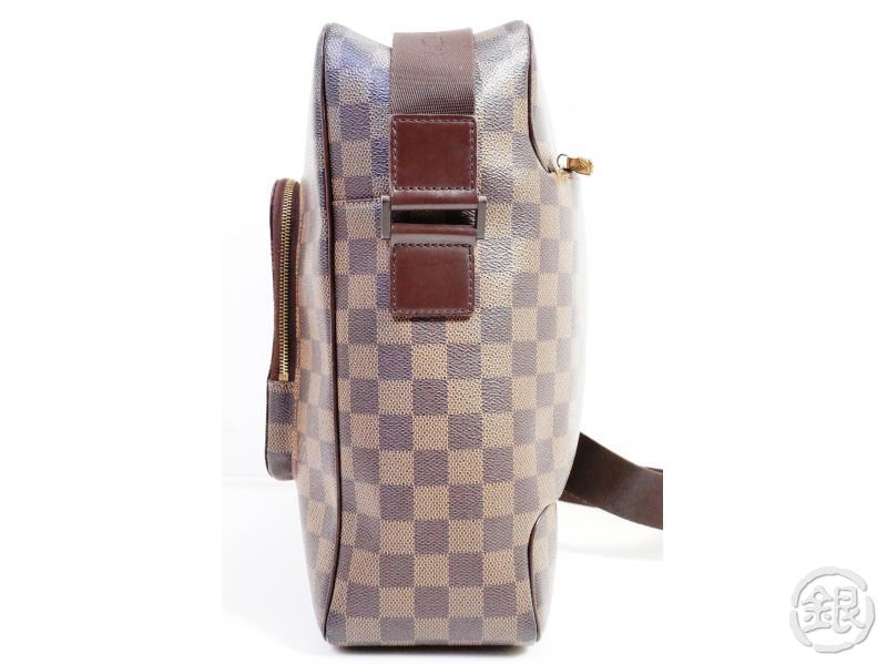 Pre-Owned Louis Vuitton Olav Damier Ebene MM Brown Crossbody Bag 