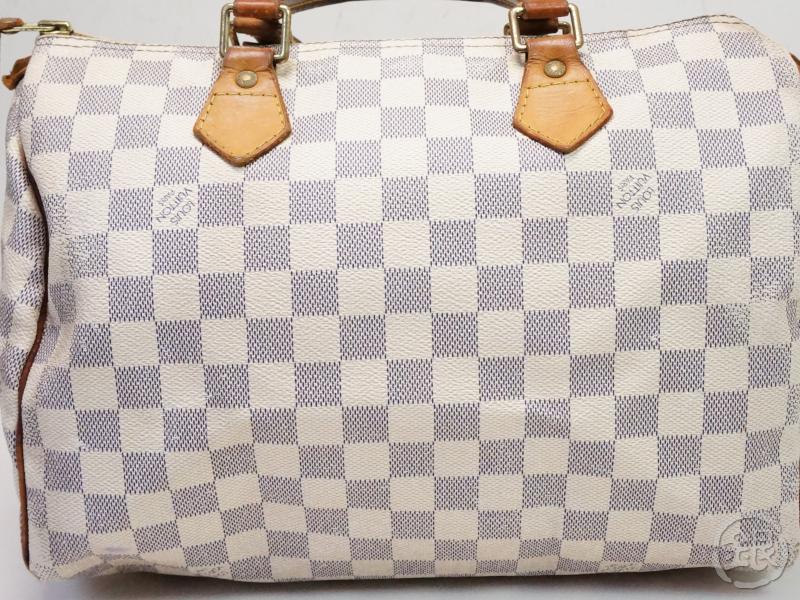 authentic pre-owned louis vuitton damier azur speedy 30 duffle hand ba – ginza-japan