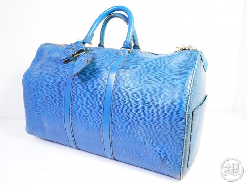 blue lv duffle bag