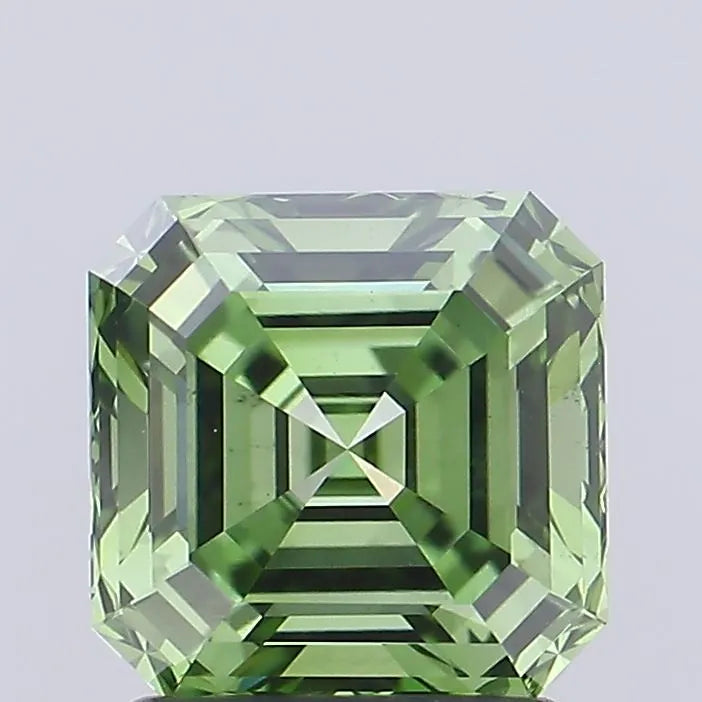 1.74ct Asscher Lab Grown Diamond (Colour Fancy Vivid Green, Clarity VS2, IGI Certified)