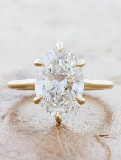 Six prong oval engagement ring hot sale