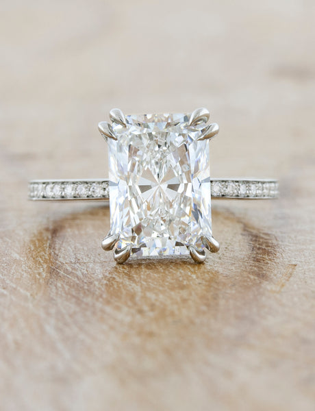 Lauren: Radiant Diamond Engagement Ring | Ken & Dana Design