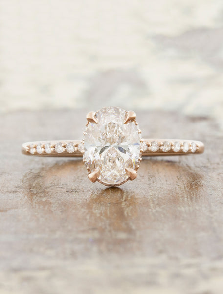 Pauletta: Modern Oval Diamond Engagement Ring | Ken & Dana