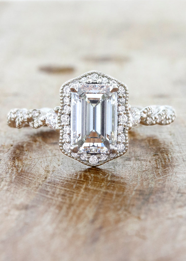 Venetia - Vintage-Inspired Emerald Cut Engagement Ring