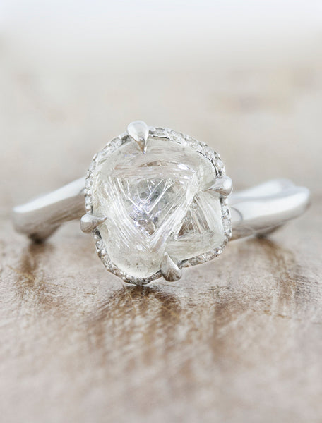 Unique Raw Diamond Engagement Rings