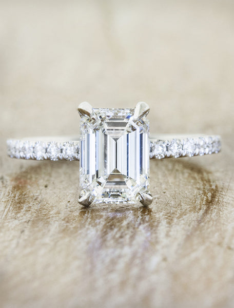 rectangle diamond engagement ring