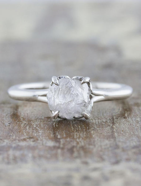 Aliss - Rough Diamond: Rough Diamond Engagement Ring | Ken & Dana