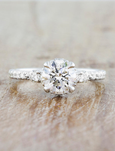 Jill: Multi-Stone Diamond Vintage Inspired Band| Ken & Dana Design