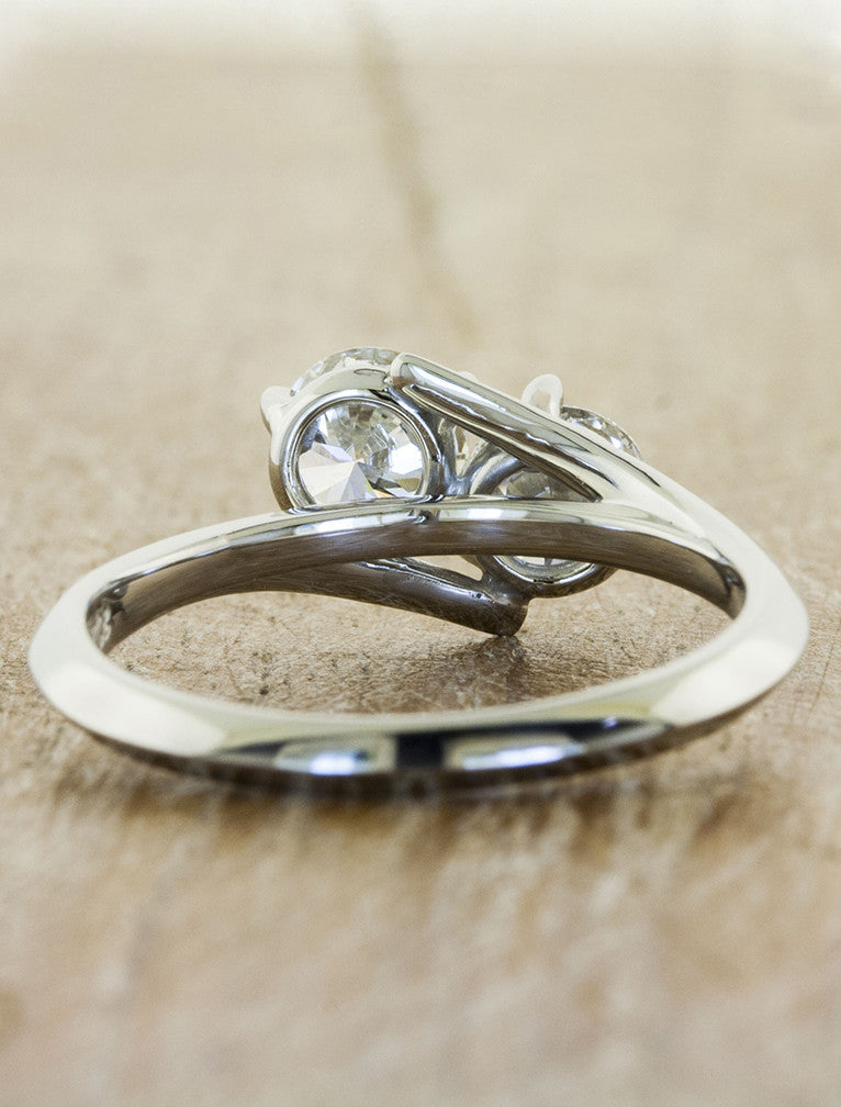 Patty: Two Stone Diamond Engagement Ring | Ken & Dana Design