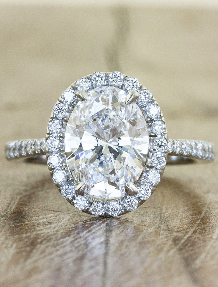 Verity Stunning Oval Double Halo Diamond Engagement Ring