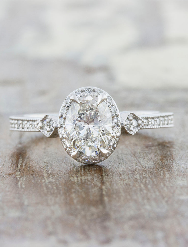 Agatha: Oval Diamond Engagement Ring | Ken & Dana Design