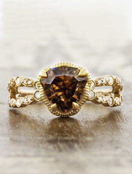 Zilo Smoky Topaz Engageement Ring Ken And Dana Design 