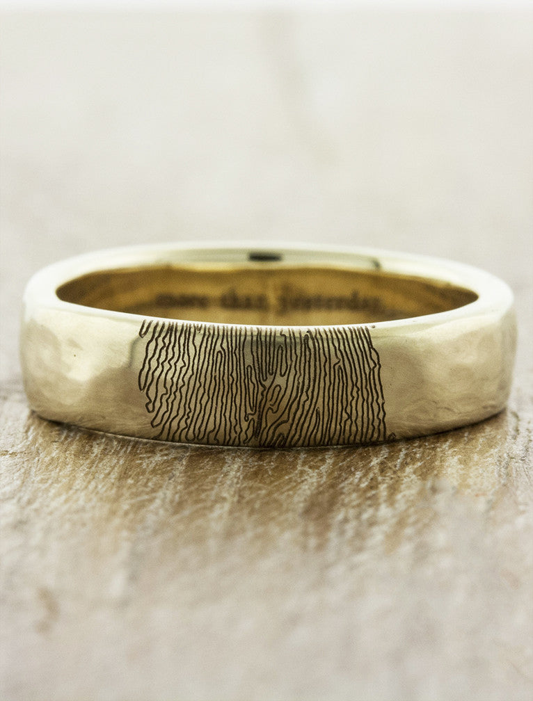 Lito: Custom Fingerprint Wedding Ring | Ken & Dana Design