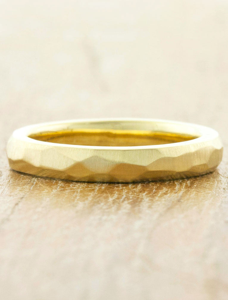 Grove: His & Her Matching Faceted Wedding Band Set | Ken & Dana Design