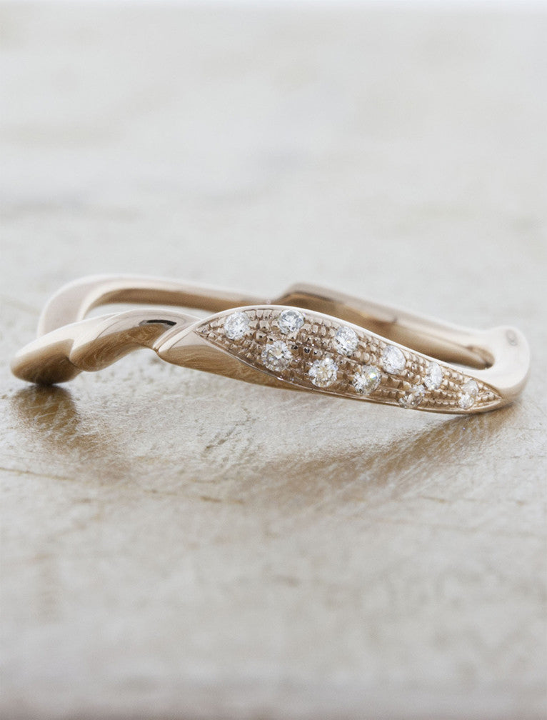  London  Asymmetrical Diamond Weding Band Ken Dana Design