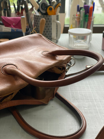 Sac en cuir à réparer