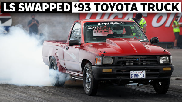 10 Second Landscaping Truck?? Ivan’s 800whp LS Swapped Twin Turbo Toyota Pickup is a Simple Ripper