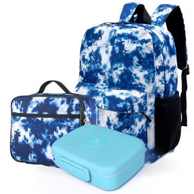 Kids Backpack and Lunch Box Set with Bento Box, Purple Galaxy, Gives B –  Fenrici Brands