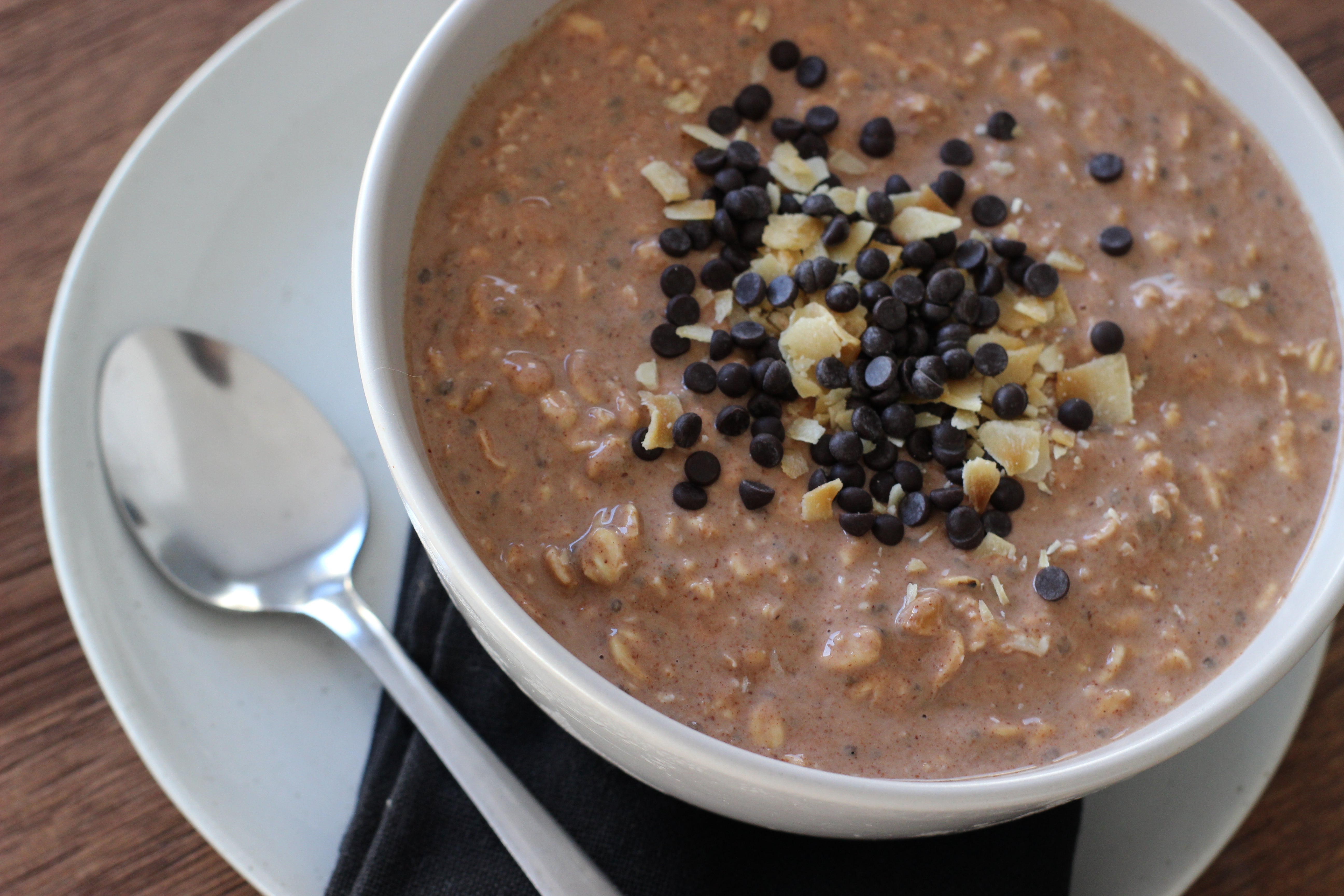 Chocolate Almond Butter Overnight Oats