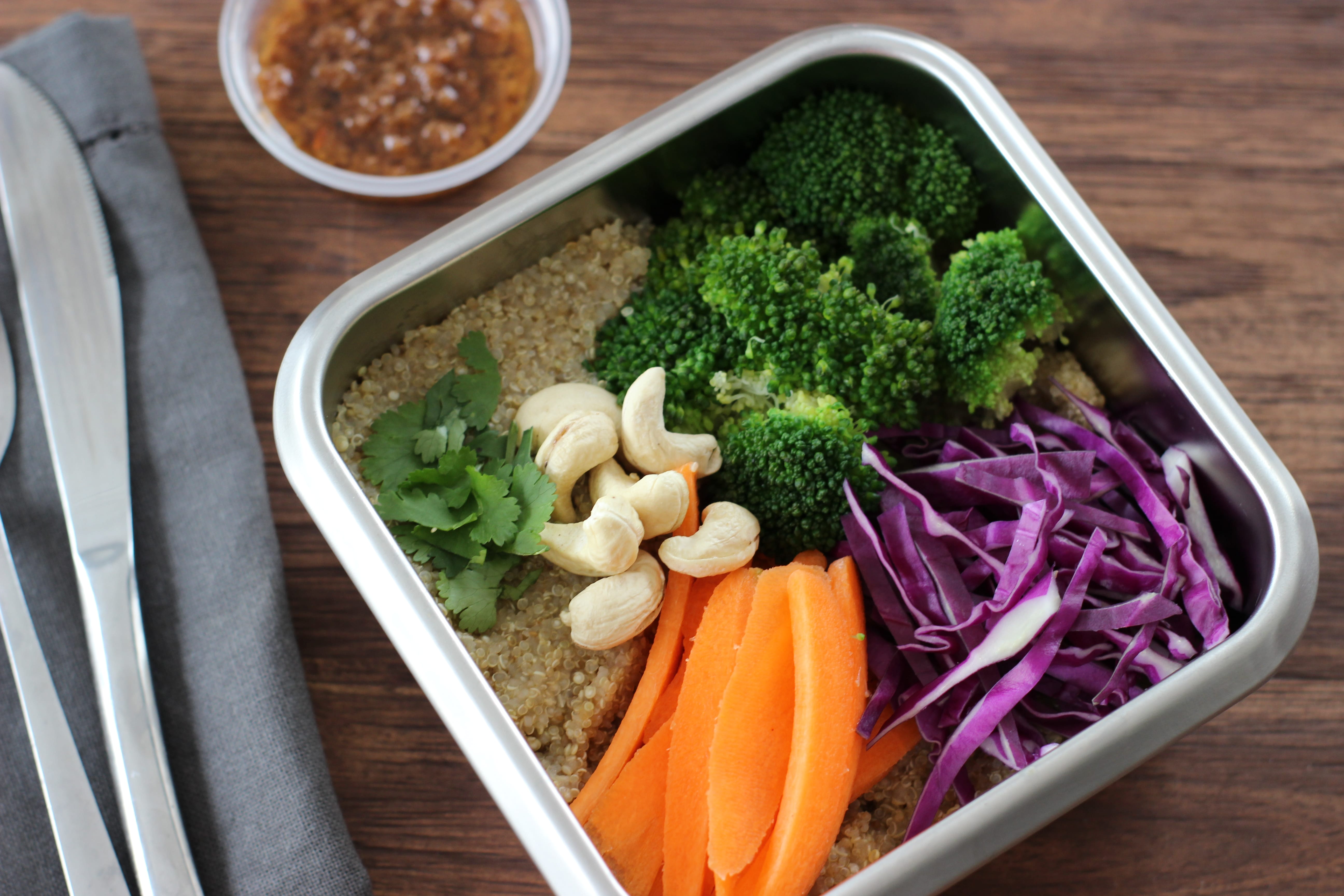 Healthy Thai Quinoa Buddha Bar Lunch Bowl