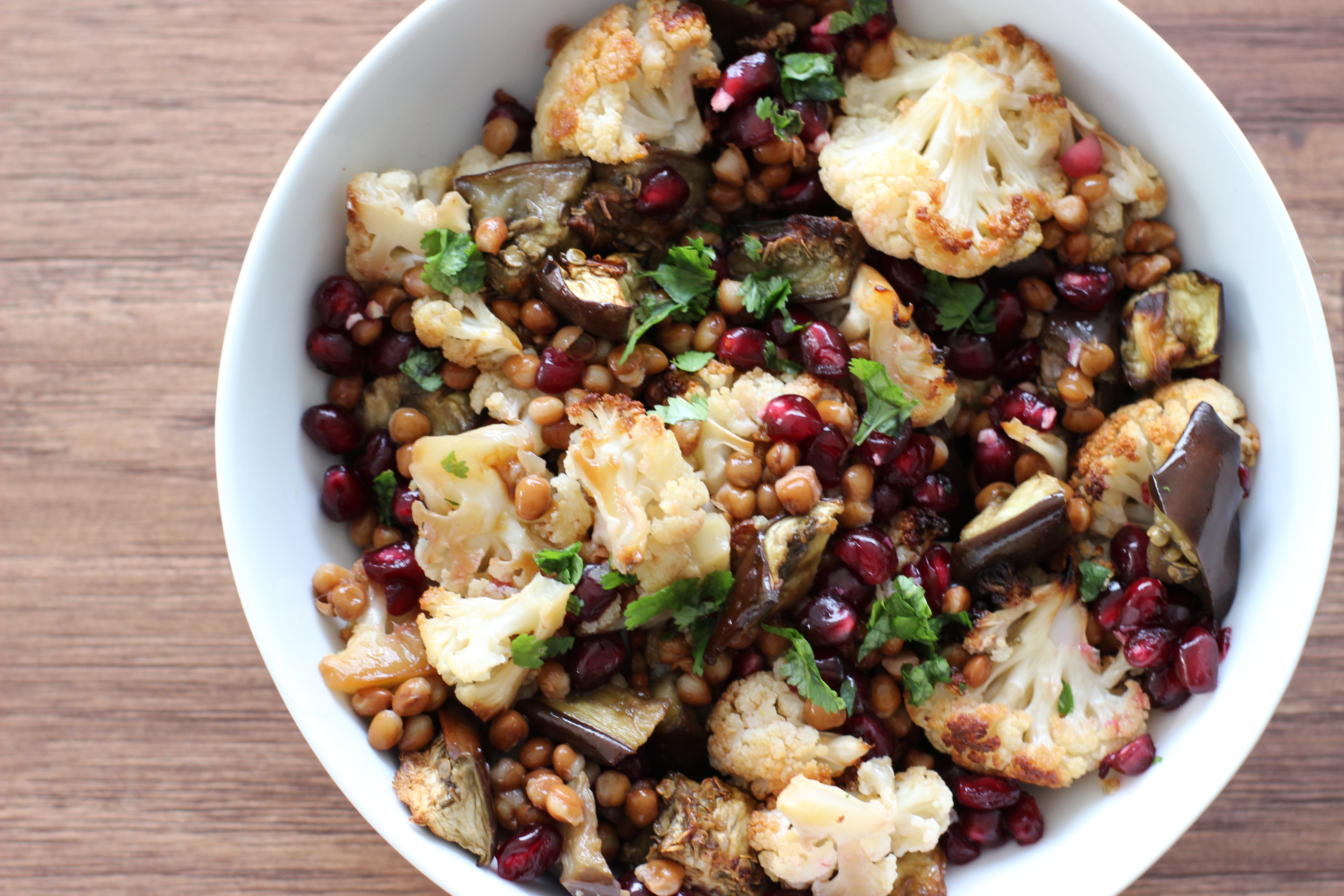 Roasted Cauliflower And Pomegranate Salad