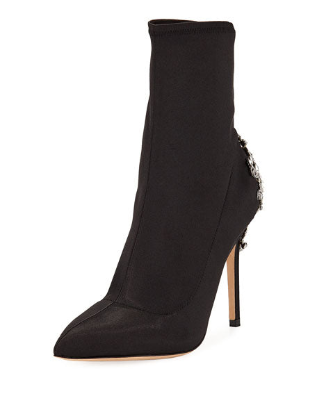 Badgley Mischka- Meg Satin Booties With 