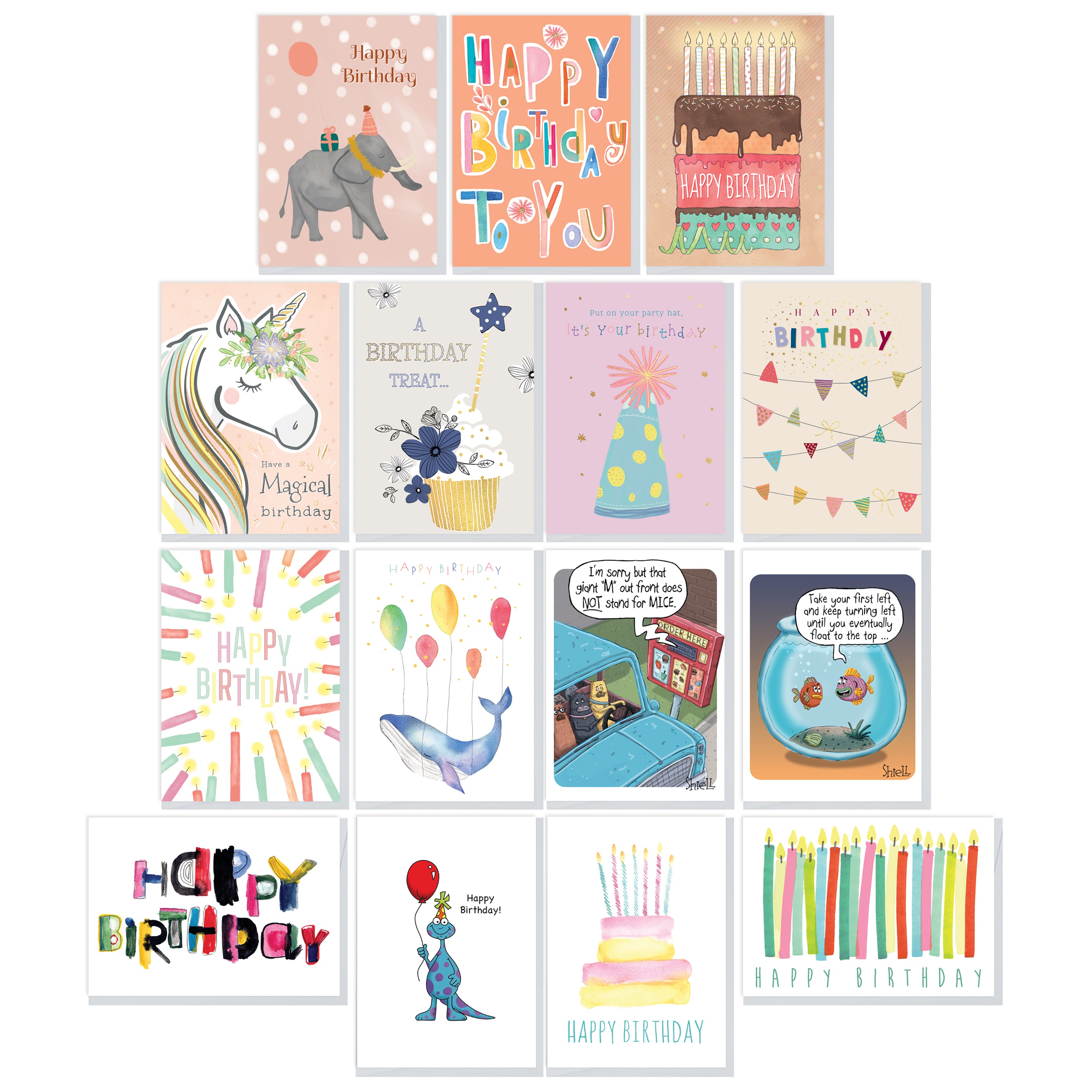 Boxed Birthday Greeting Card Assortment (30 Cards)– Northern Cards