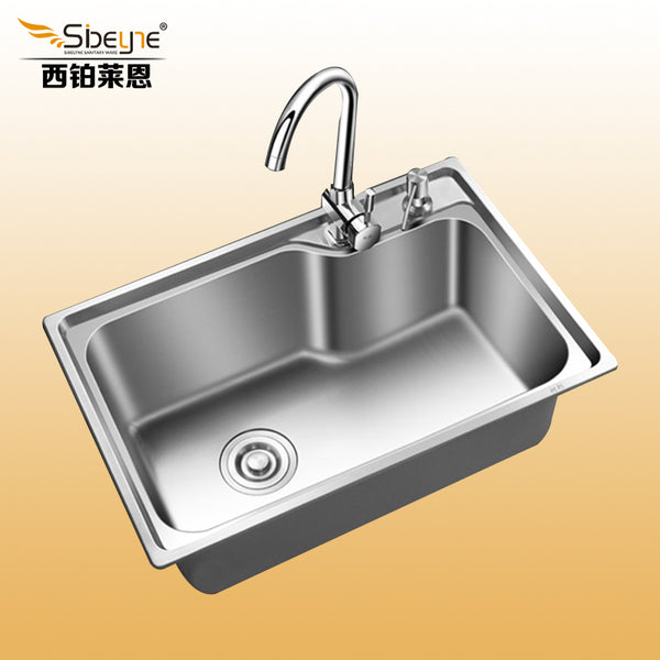 Undermount Stainless Steel Kitchen Sink Single Bowl With Faucet Accessories Above Counter Free Shipping