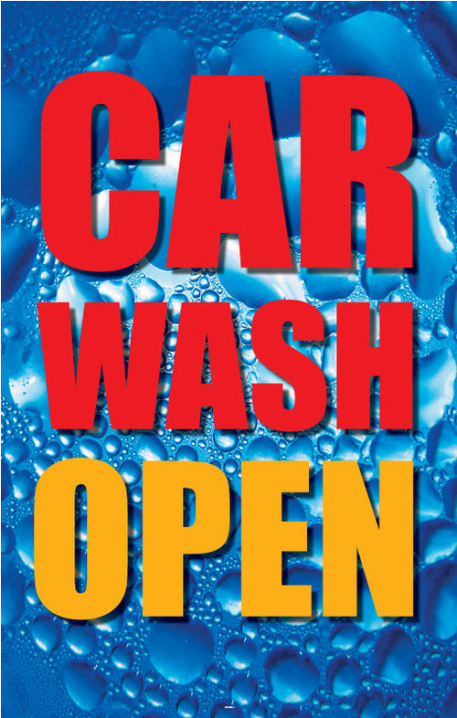 Car Wash Open- 28" x 44" .020 Styrene Insert