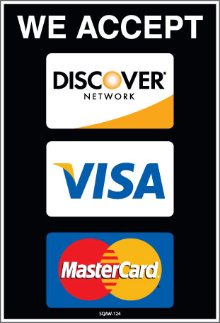Squawker Insert- "Discover, Visa, MasterCard"