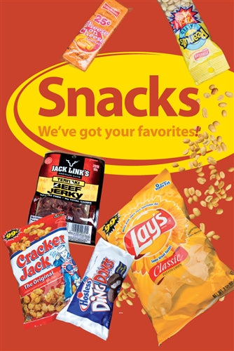 Aluminum Two Sided Panel for Flexible Curb Sign "Snacks"