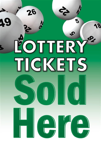Aluminum Two Sided Panel for Flexible Curb Sign "Lottery Tickets Sold Here"