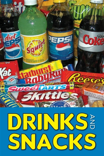 Aluminum Two Sided Panel for Flexible Curb Sign "Drinks And Snacks"