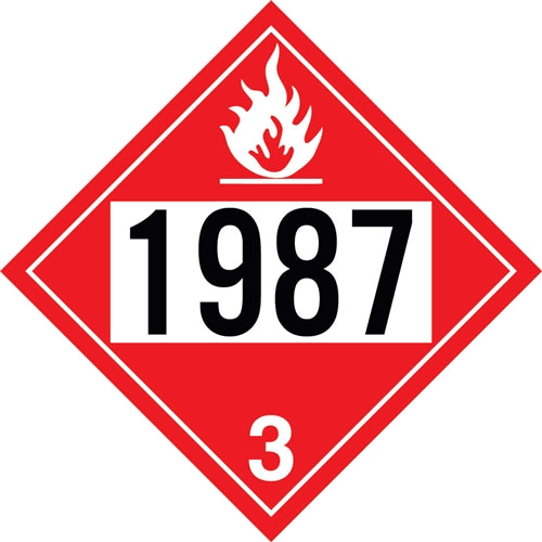 Aluminum Truck Placard- "1987" Alcohol