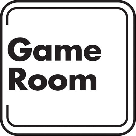 Aluminum Sign- "Game Room"