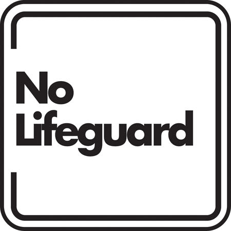Aluminum Sign "No Lifeguard"