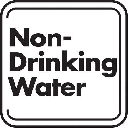 Aluminum Sign- "Non-Drinking Water"