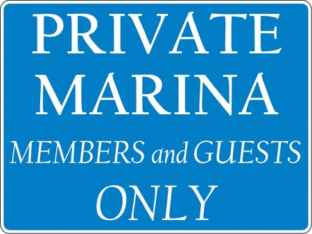 Private Marina- 24"w x 18"h Aluminum Sign