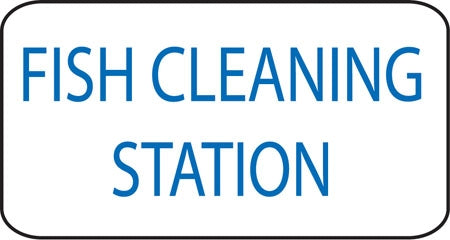 Fish Cleaning Station- 16"w x 8"h Aluminum Sign