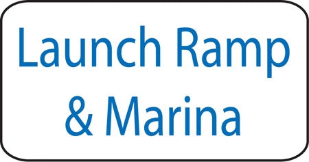 Launch Ramp & Marina- 16"w x 8"h Aluminum Sign